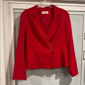 Calvin Klein red blazer, dress up or dress down